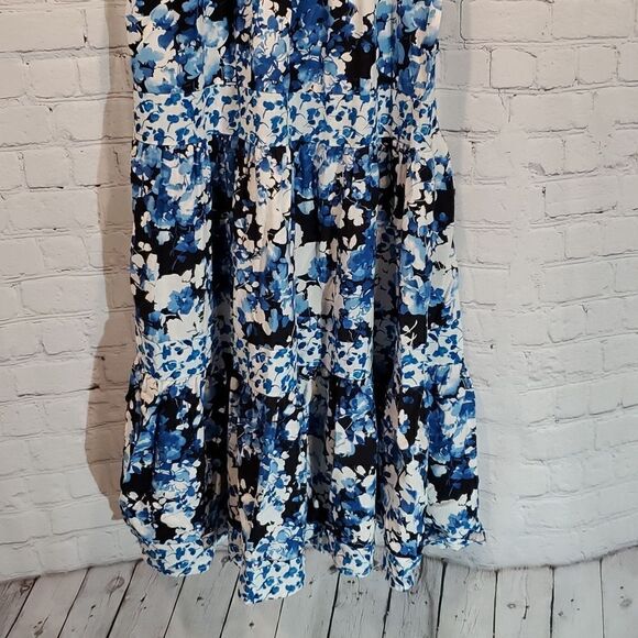 Lapis blue and white floral midi dress NWT - Picture 11 of 12